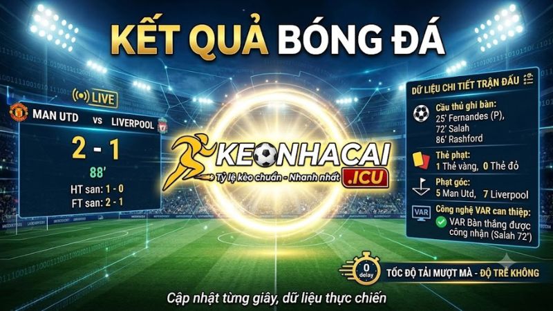 Bảng kết quả bóng đá trực tuyến chi tiết tại keonhacai