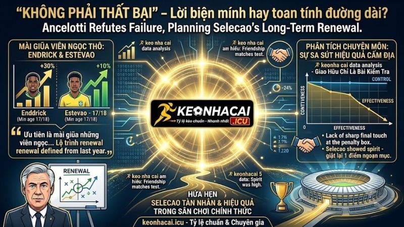 Cầu thủ trẻ Endrick thi đấu trên hàng công của ĐT Brazil dưới thời HLV Ancelotti.