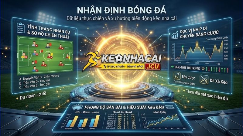 Chuyên gia keonhacai.icu phân tích bảng tỷ lệ kèo nhà cái 5 trước giờ bóng lăn