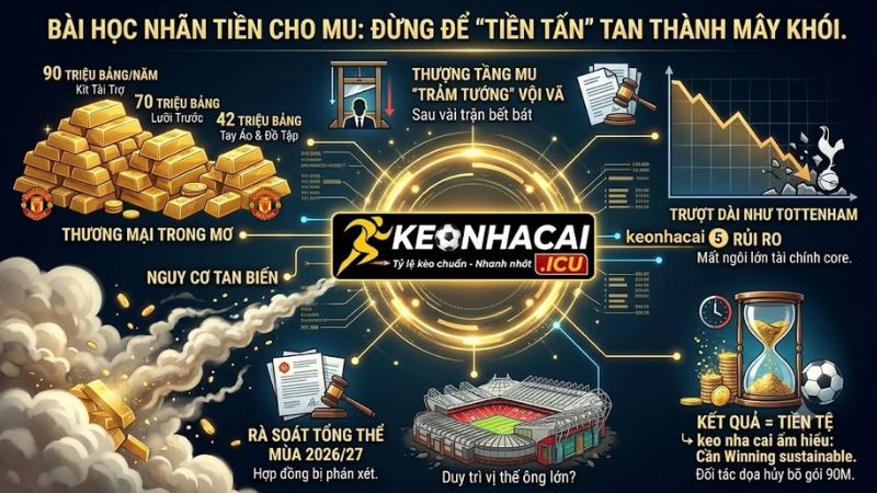 Manchester United đối mặt nguy cơ mất tài trợ khủng nếu đi vào vết xe đổ của Tottenham