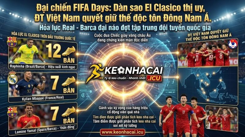 Đại chiến FIFA Days: Dàn sao El Clasico thị uy, ĐT Việt Nam quyết giữ thế độc tôn Đông Nam Á