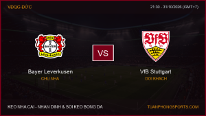 Nhận định, soi kèo Bayer Leverkusen vs VfB Stuttgart ngày 31/10/2026