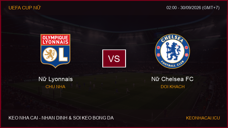 Nhận định, soi kèo Nữ Lyonnais vs Nữ Chelsea FC ngày 30/09/2026